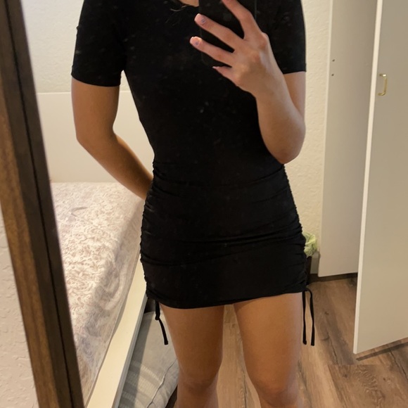 H&M | Dresses | Black Scrunch Up Dress | Poshmark